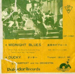C00183247/EP/ベルト・ケンプフェルト楽団「真夜中のブルース/ダッキー(1958年・DP-1060・サントラ)」