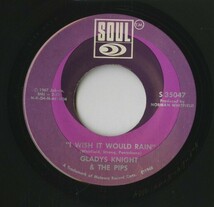 【7inch】試聴　GLADYS KNIGHT & THE PIPS　　(SOUL 35047) I WISH IT WOULD RAIN / IT'S SUMMER_画像1
