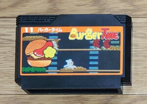ファミコンソフト バーガータイム 箱、説明書無し 動作確認済み ナムコ NES FC ファミコン