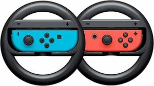 Joy-Con ハンドル for ニンテンドースイッチ マリオカート まりおかーと8デラックス 用 ジョイコンハンドル 持ちやすい(黒*2個セット)