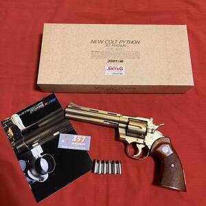 [ super rare ] Kokusai Colt python SMG gold color model gun PYTHON COLT out of print reality . number little amount powerful metal model 