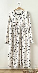  unused narue-Moon Tan taking . out .. cup attaching flower print room One-piece room wear Narue moon tongue 