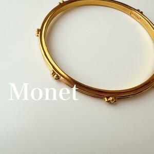 Monet モネ　USA ヴィンテージ　ゴールド　バングル　美品