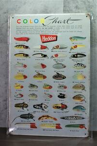  tin plate signboard . Don color chart fishing american miscellaneous goods 