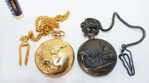 POCKET WATCH /懐中時計　鷲(ゴールド)＆建物(ブロンズ)　2個セット　自宅保管品　※ジャンク(Junk)。_画像7