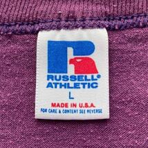 美品 パープル ビンテージ Tシャツ 80's ラッセルアスレチック Russell Athletic VINTAGE アメリカ製 USA製 Lサイズ 古着 _画像5
