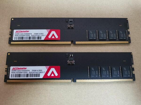 Acclamator DDR5 5200hz 32GB 2枚　64GB デスクトップ用メモリ