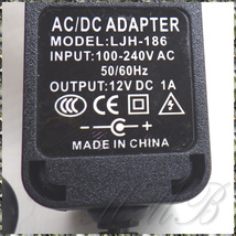 [AV] AC→DC 12V アダプター 1A(12W)出力 家庭用 電源 を 直流12ボルトに変換 プラグ内径φ5.5mm 内径φ2.1mm コード長 90cm 【送料無料】_画像3