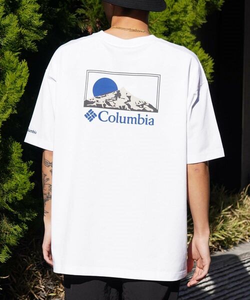 ※締切間近！【新品】【ムラサキスポーツ限定】columbia コロンビア メンズ オーバーサイズ Tシャツ 半袖 バックプリント 