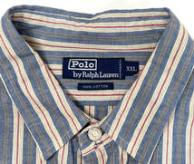 希少 1990s~2000s Polo Ralph Lauren L/S cotton shirts XXL Stripe オールドポロラルフローレン 長袖コットンシャツ ストライプ_画像3