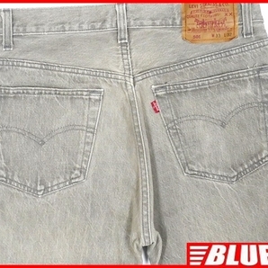 即決★米国製 リーバイス501★W33 ストレート ジーンズ Levis メンズ アメリカ製 グレーデニム プリントリメイク ボトムス ボタンフライ