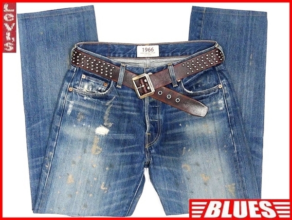 即決★リーバイス501★W29 1966スペシャルエディション ダメージ加工ジーンズ Levis メンズ ボタンフライ ボトムス デニム ストレート