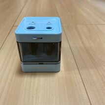 電動鉛筆削り 電動鉛筆削り 2穴タイプ 6-12mm 広軸 単三電池/USB 2A電源 小学生 色鉛筆 お絵かき ブルー_画像8