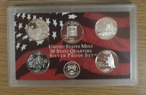 アメリカ　銀貨　米国造幣局貨幣セット 　銀製メダル5枚セット　silver　2008年　貨幣セット　プルーフセット　記念硬貨