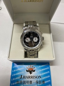 *J.HARRISON self-winding watch Chrono J.H-008 reverse side skeleton!!