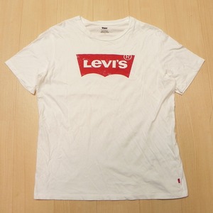 古着 Levi's リーバイス ロゴ Tシャツ 半袖 L ホワイト 白 メンズ トップス ★b