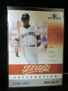 ★野球カード B・ボンズ 2003 Upper Deck MVP MVP18　1336/1993