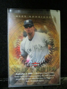 ★野球カード　アレックス　ロドリゲス　Alexander Rodriguez　2007 Fleer YR-AR
