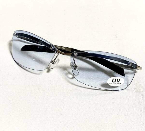 2112-2アイブロー ブルーハーフ レンズ ベッカムモデル かっこいいサングラス 再販 メンズサングラス サングラスギフト