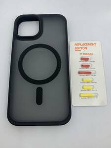 TORRAS iPhone14/13 用 ケース マグネット搭載 ワイヤレス充電 半透明 耐衝撃 マット カバー マグセーフ対応 ブラック/A110