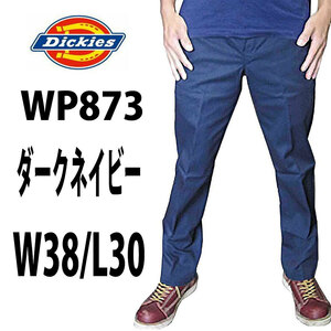 新品 ディッキーズ ◆W38 x ◆股下30インチ ◆Dickies ◆873 ◆ダークネイビー ローライズ ワークパンツ スリムパンツ ◆全国送料無料