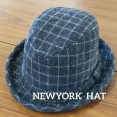 新品 ◆ニューヨークハット ◆NEWYORK HAT メンズ 中折れ帽 ◆フェドラ ハット ハンチング ◆5564 ◆ブラック x ホワイト ◆(L)