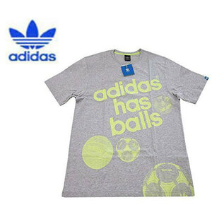 新品 ◆アディダス ◆adidas ◆半袖 ◆Tシャツ カットソー Originals Has Balls tee ◆グレー ◆(M) ◆全国送料無料