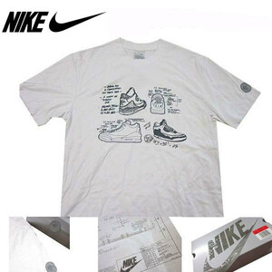 新品 ◆NIKE ◆ナイキ ◆限定 ◆激レア 半袖Ｔシャツ ◆箱入り ◆スニーカーの設計図入り Premium Designer Tee ◆シロ ◆(L) 全国送料無料