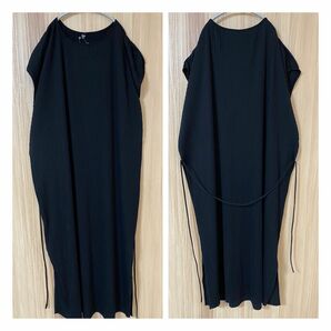 新品ロングワンピース3XL☆大きいサイズ☆ゆったり☆ブラック☆ルーズシルエット☆夏物☆大人可愛い☆LL☆2XL