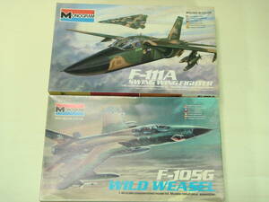 ％ー 【送料なし】1/48　モノグラム　F-105G　サンダーチーフ　　F-111A　アードバーグ　未組立　ー％