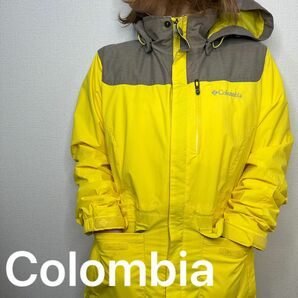 美品　Mサイズ Columbia コロンビア　マウンテンパーカー　イエロー　