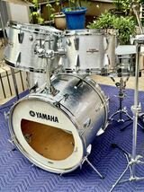 ☆YAMAHA/ヤマハ70'ドラムセットYD-3000シルキーシルバー程度良好！_画像4