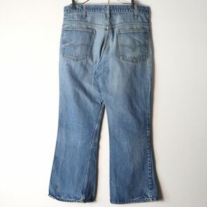 USA製 70s LEVIS リーバイス 646 ヴィンテージ フレア デニム W36 L29 オレンジタブ 42TALON ボタン裏16 / 古着の画像7