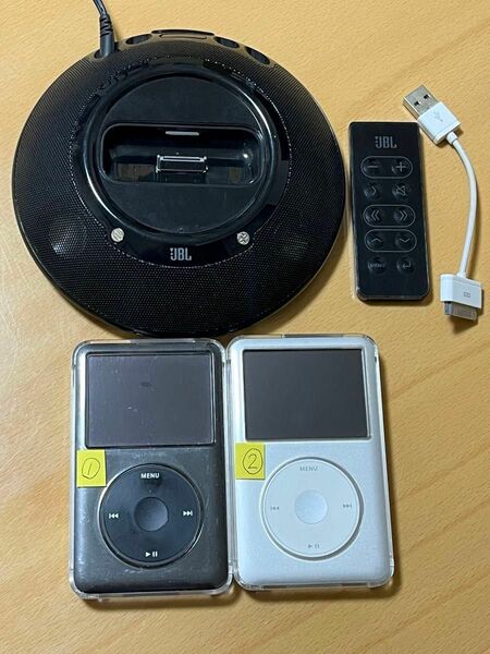 さらに値下げ！動作品 iPod classic 80GB2台 ドックスピーカーセット