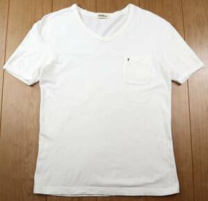Papas＋ パパス　ポケット付き Vネック ストレッチ半袖Tシャツ/Mサイズ