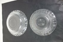 全4点　クリスタル　ガラス器　皿　18ｃｍ　21ｃｍ　平皿　盛皿　フルーツ　スィーツ　サラダ　冷やし中華　管理番号762_画像8