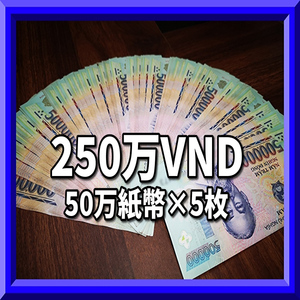 ベトナムドン/50万紙幣5枚/250万VND//