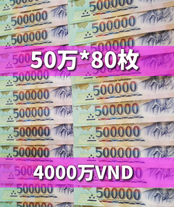 ベトナムドン/50万紙幣80枚/4000万VND