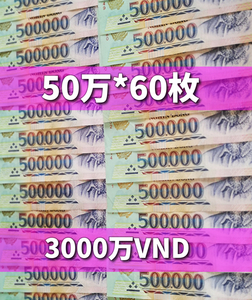 ベトナムドン/50万紙幣60枚/3000万VND