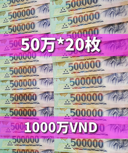 ベトナムドン/50万紙幣20枚/1000万VND