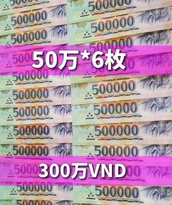 ベトナムドン/50万紙幣6枚/300万VND/