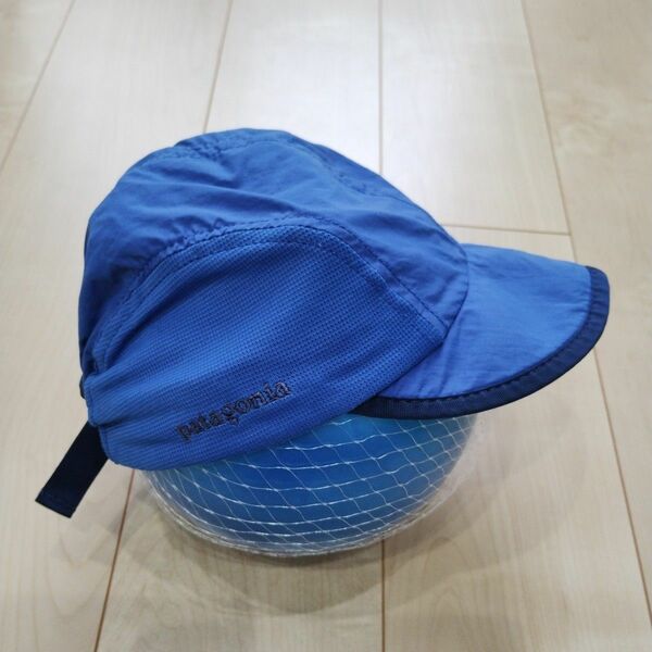 Patagonia パタゴニア 02年製 Airius Running Hat Duckbill Cap USA製 ダックビル 青