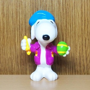 スヌーピー　イースター　絵描き　PVC　フィギュア　ブルー　帽子　エッグ　SNOOPY 　ピーナッツ　トイ　アメトイ