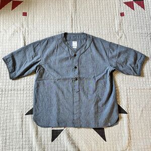 visvim DUGOUT SHIRT S/S SANTOME 0121105011021 BLUE サイズ5 送料無料