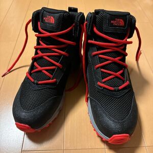 THE NORTH FACE Kids Hedgehog high car II MID WP TNF black × fire Lee red 24.0 as good as new 