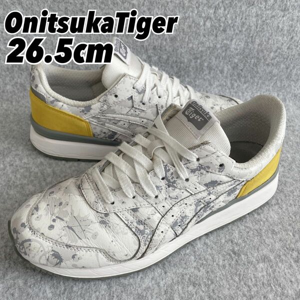 0223良品【オニツカタイガー】タイガーアリー 26.5cm グレー 日本国内限定 墨絵
