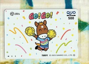 (Y55-4) 競馬 JRA TURFY ゆるキャラ 競走馬 クオカード500 (QUO)