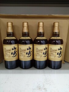 [ free shipping ] Suntory Yamazaki 12 year 700ml 100 anniversary commemoration .. place label 4 pcs set 