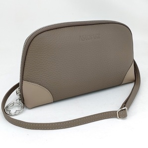 送料無料 新品 Astartia 本革 スマホお財布ショルダー 斜め掛け 多収納ポケット 旅行 パスポート入れ 散歩 通院 軽量 モカ ブラウン