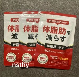 ⑤肥満気味の方の体脂肪を減らす ダイエットサプリ 体脂カードα 30日分 3袋【新品未開封】